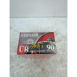 Maxell UR90 Audio Cassette Tape 7 Pack 90 Minutes Normal Bias Brand New Sealed